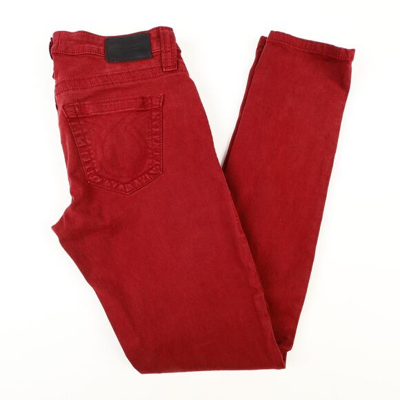 Big Star Jenae Skinny Womens 28 Regular Stretch Jeans Burgundy Red - Picture 1 of 13